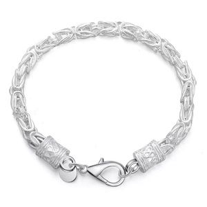 925 STERLING SILVER TWISTED ROPE CHAIN BRACELET